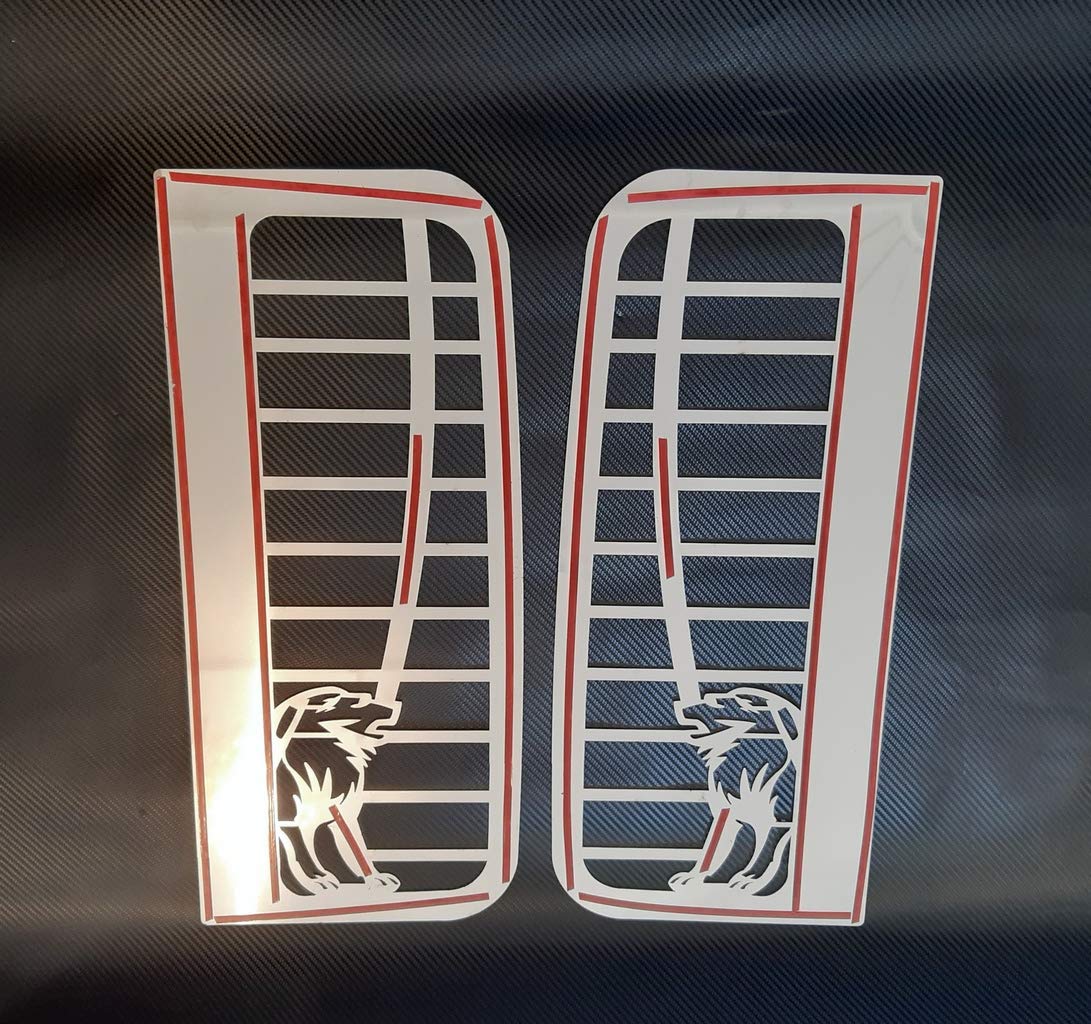 2 dekoracje okienne ze stali nierdzewnej do samochodów TGX TGA TGS