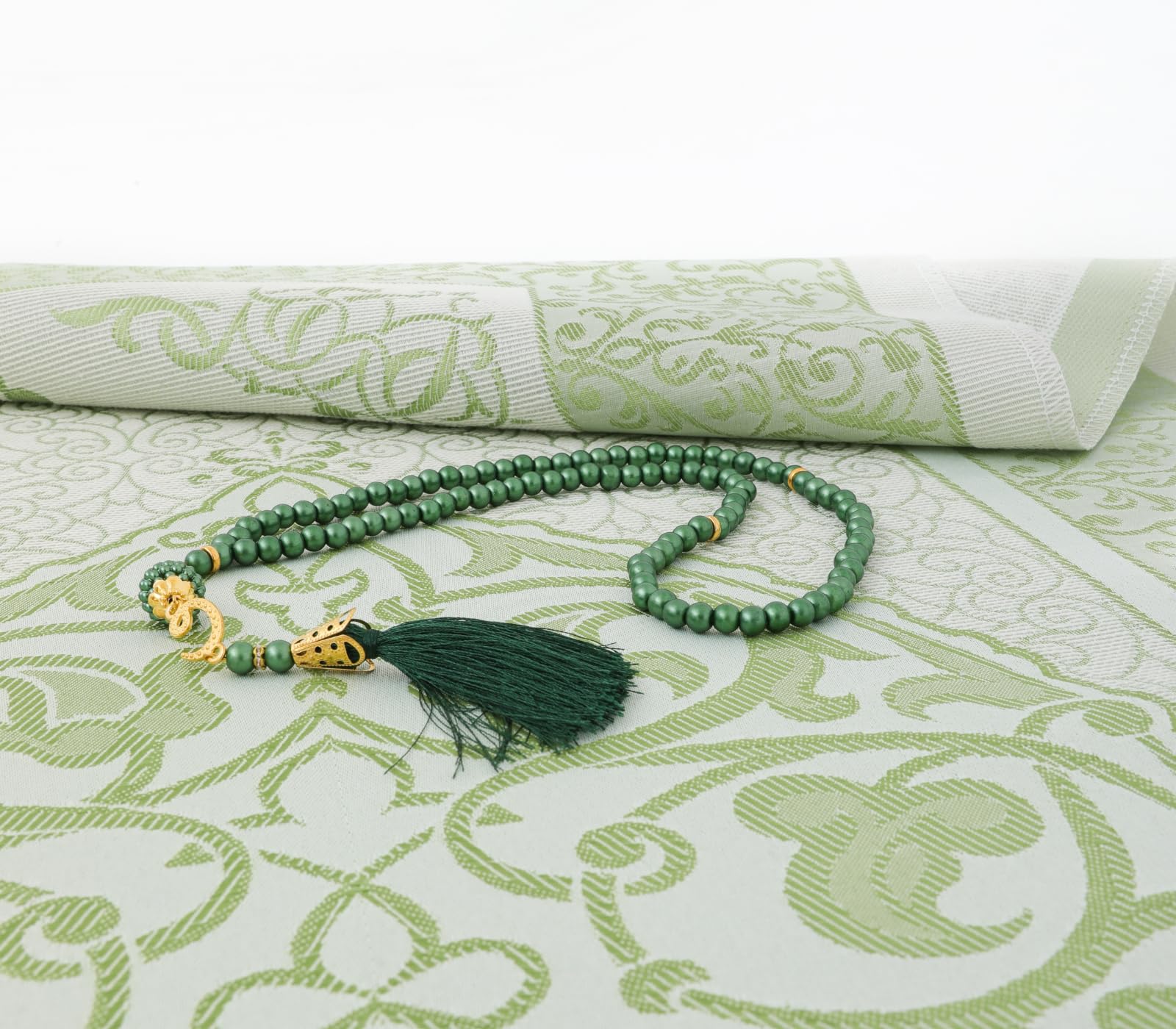 Prien Muslim Prayer Rug With Tasbih Beads and Portable Bag, Muslim Gift for Women Men Mubarak Islamic Box, Soft Mat Gifts Set - Image 3