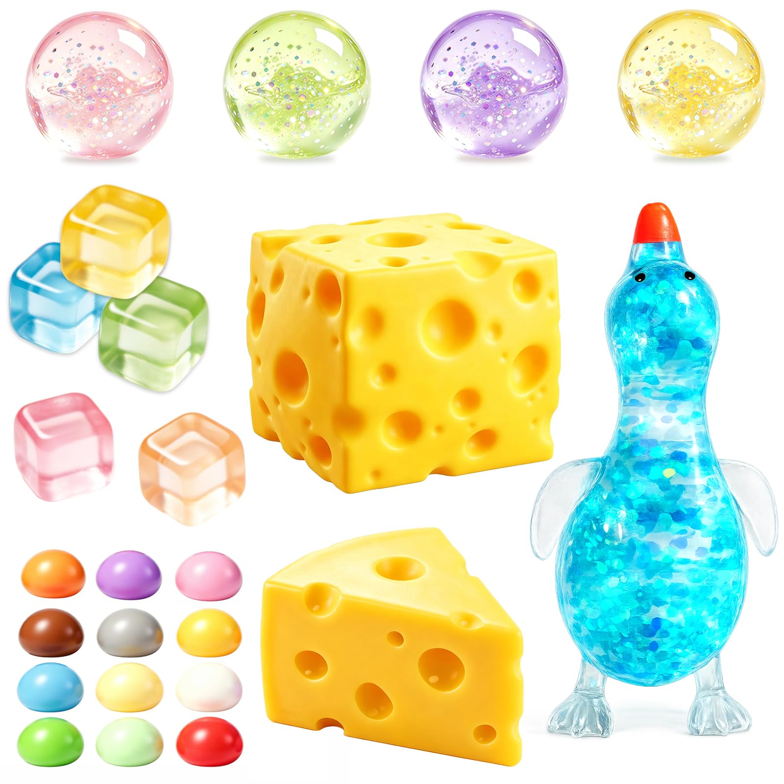 25PCS Squishy Toy Glitter Countdown Calendar