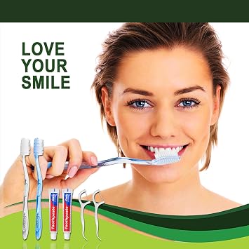 200 pcs Disposable Toothbrushes with Toothpaste Floss Individually Wrapped