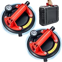 Vista 8 de 2 paquetes de ventosas de vidrio de 8" para levantar vidrio grande, máxima carga 960lbs, ventosas de succión para ventanas resistentes, ventosas