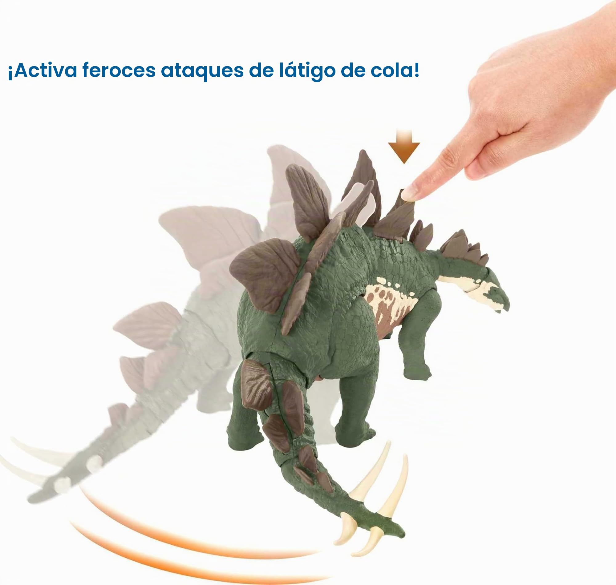 Jurassic World Dinosaurio Stegosaurus Escapista Figura articulada de juguete que escapa de su jaula (Mattel GWD62)