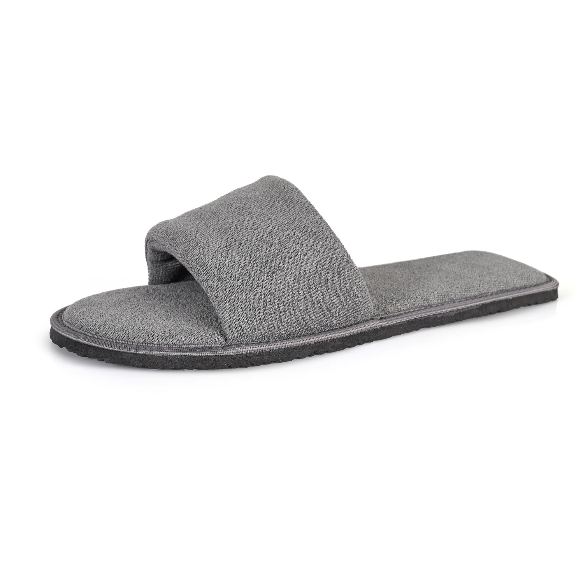 MIFUZI Mens House Soft Slippers Open Toe Slides Slip on comfortable Sole Bedroom Indoor Carpet Home Summer Trendy Slipper (Grey, numeric_5) (B09KNKQY8M) Amazon Price History, Amazon Price Tracker