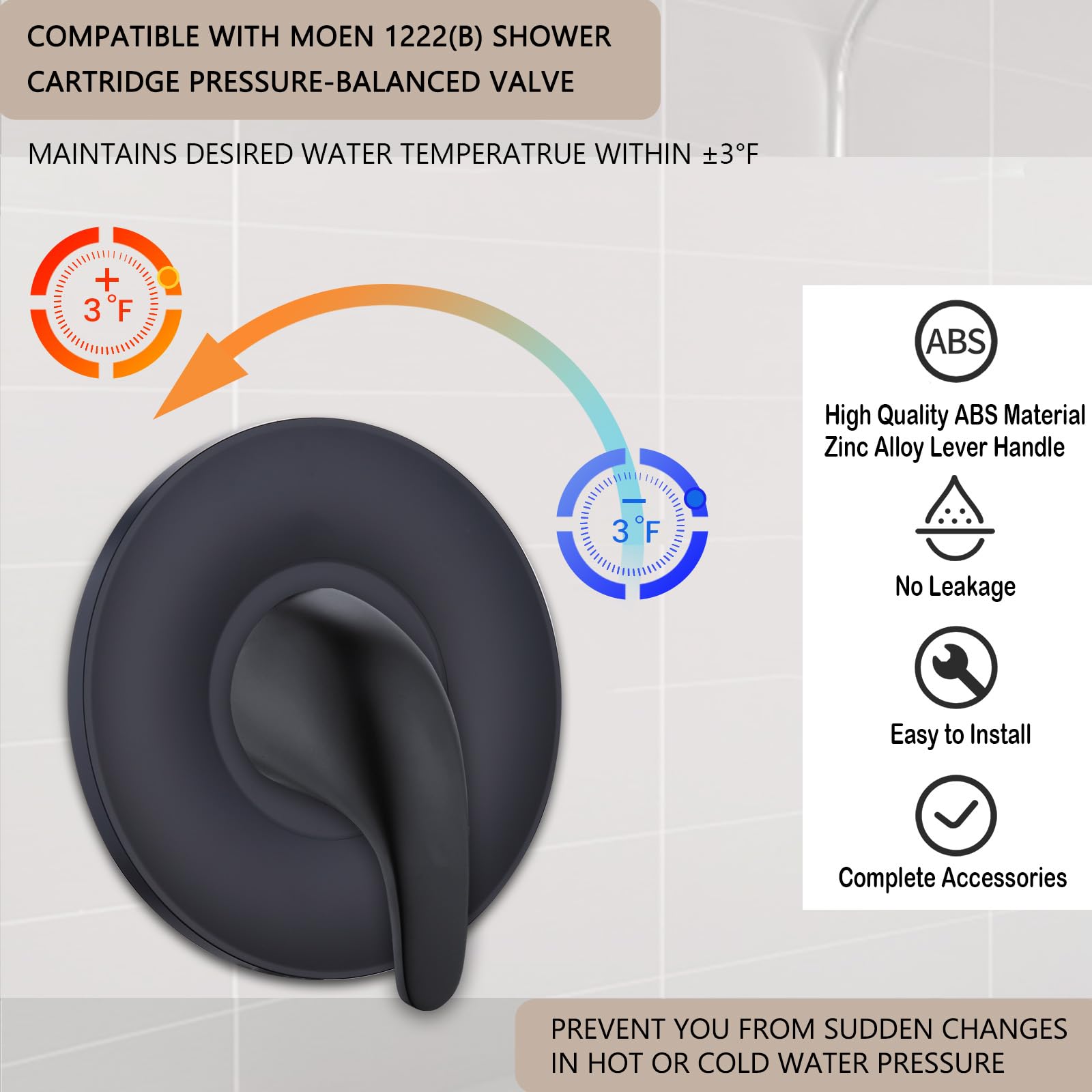 Shower Trim Kit for Moen Posi Temp Valve Replacement