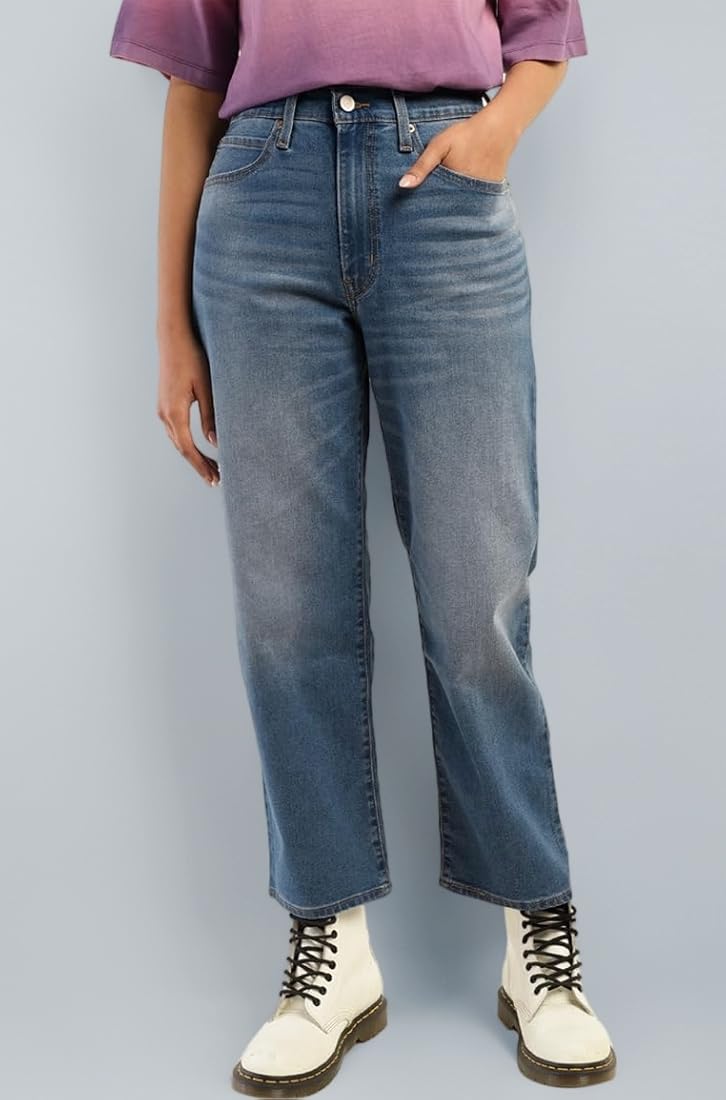 Levi's JEANS FOR WOMEN サイン Buy Levi's Women Mid Rise Relaxed Jeans (A9490-0004_Blue, 32 at