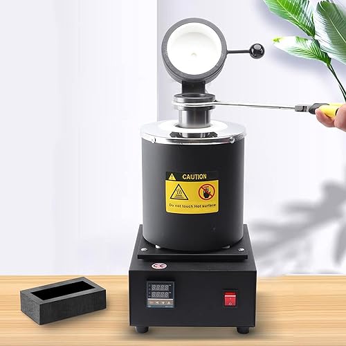 Miniatura 3 de GongYi Crisol de grafito, crisol de grafito de alta pureza de 6.6 lbs, oro fundido, plata, cobre, molde de fundición de horno Herramientas de joyería