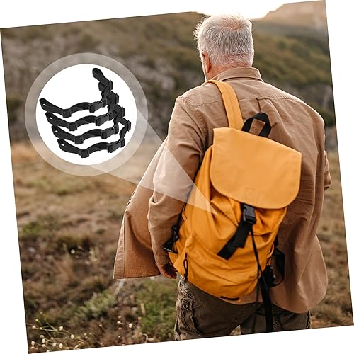 Miniatura 4 de Correas de 4 piezas con cordón para mochila, cinturón con hebilla, correa de amarre ajustable, hebilla de kayak ajustable, correa de hebilla de