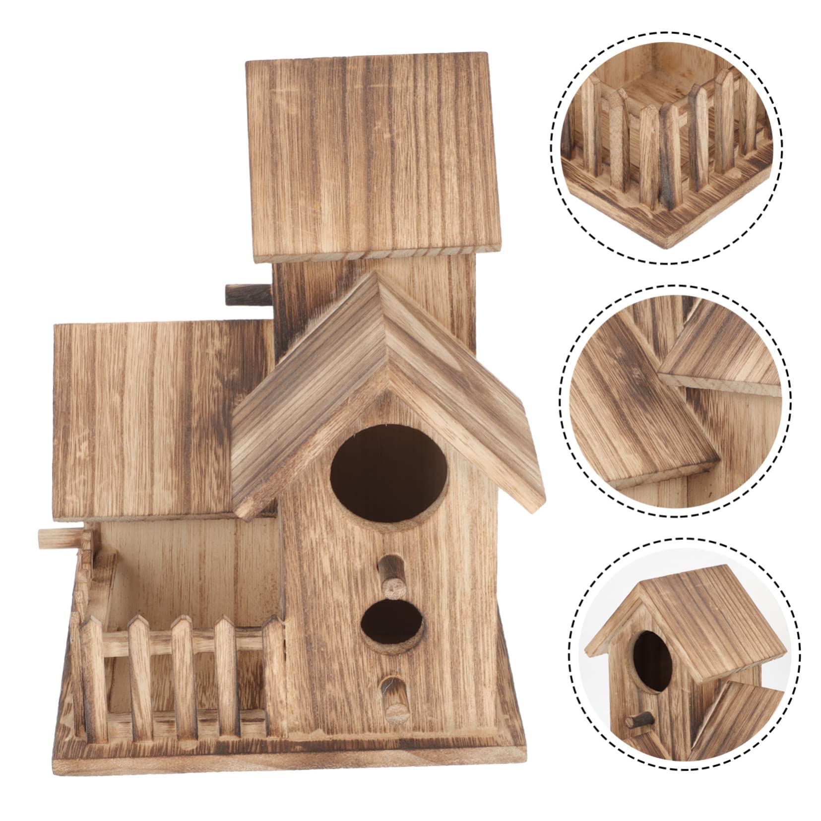 HEMOTON Mangeoire à Oiseaux Pied Maison De Nidification pour Perruches Nichoir De Jardin Accessoire pour Perroquets Nid pour Oiseaux De Compagnie