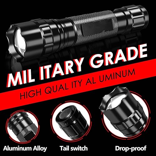 Miniatura 4 de WINDFIRE Luz de arma con interruptor de presión, linterna táctica de 2200 lúmenes, color negro mate con soporte de linterna M-Lok