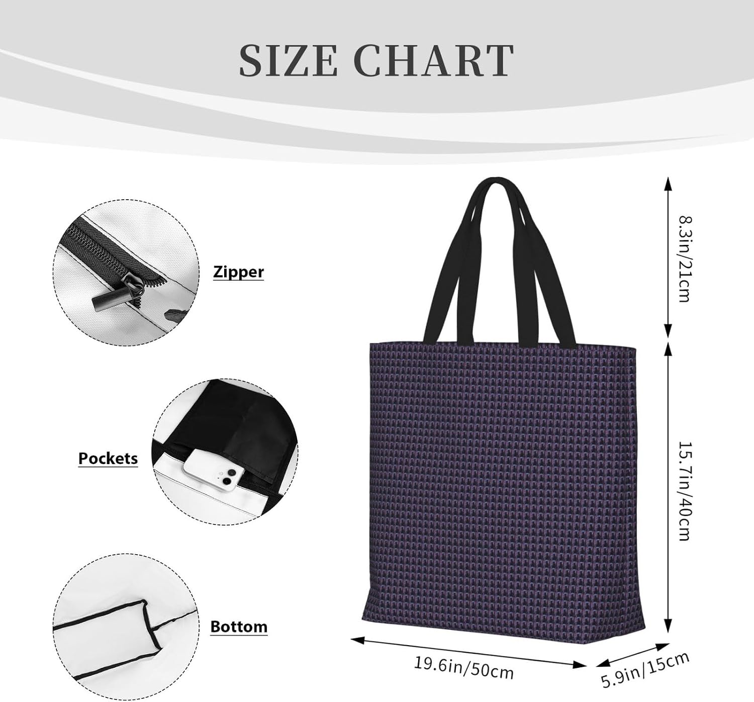 Hacker Era Print Eco-Friendly Tote Lightweight Grocery Bag Daily Commuting Travel Beach Gym Use