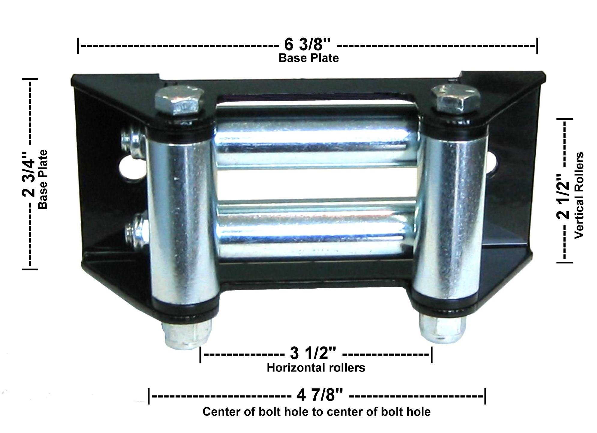 MotoAlliance VIPER ATV / UTV Roller Fairlead for Standard Spool Winches (4.875 x 3 inch)