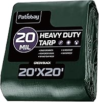 Vista 34 de Lona 6x8 pies, 10 mil lonas impermeables resistentes con ojales cada 23.6", lona de plástico gruesa, resistente a los rayos UV y al desgarro