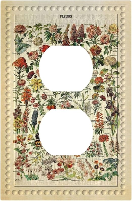 Farmhouse Cotton And Eucalyptus Bouquet Wood 1-Gang Single Device Decorator Wall Plate Decora Outlet Light Switch Cover GFCI Receptacle Faceplate Electrical For Bathroom Home Living Room - View #5