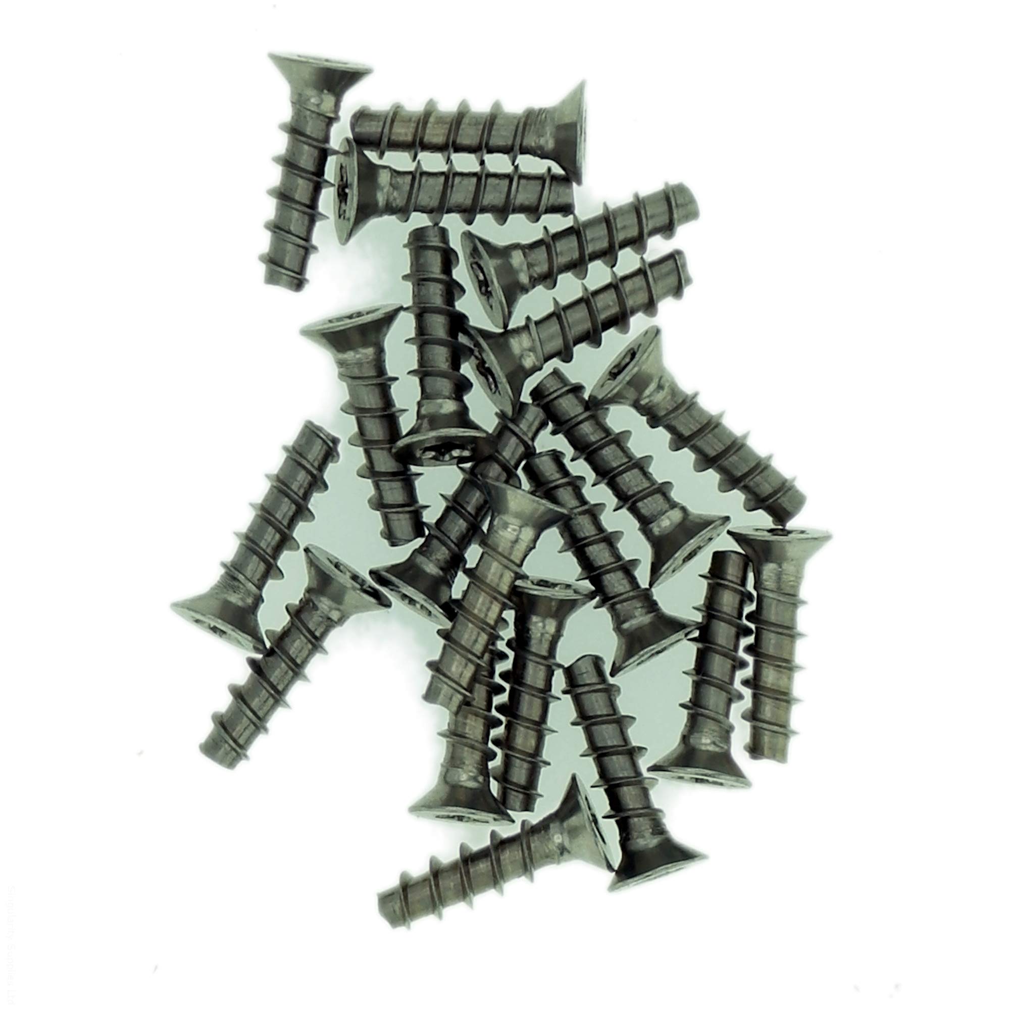 Singularity Supplies D3.5 (3.5Mm X 20Mm) Tx Countersunk Screws For Plastic (Trilobular) - Stainless Steel (A2) (Pack Of 20)