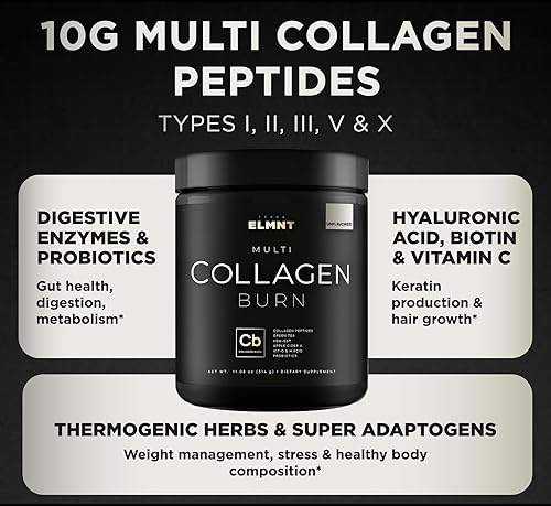 Miniatura 3 de Polvo de quemadura de colágeno para mujeres con ácido hialurónico, KSM66, vinagre de manzana C, probióticos, biotina, proteína de péptidos de