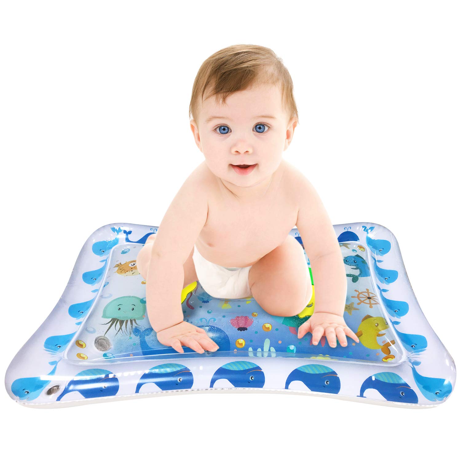 inflatable tummy time water mat