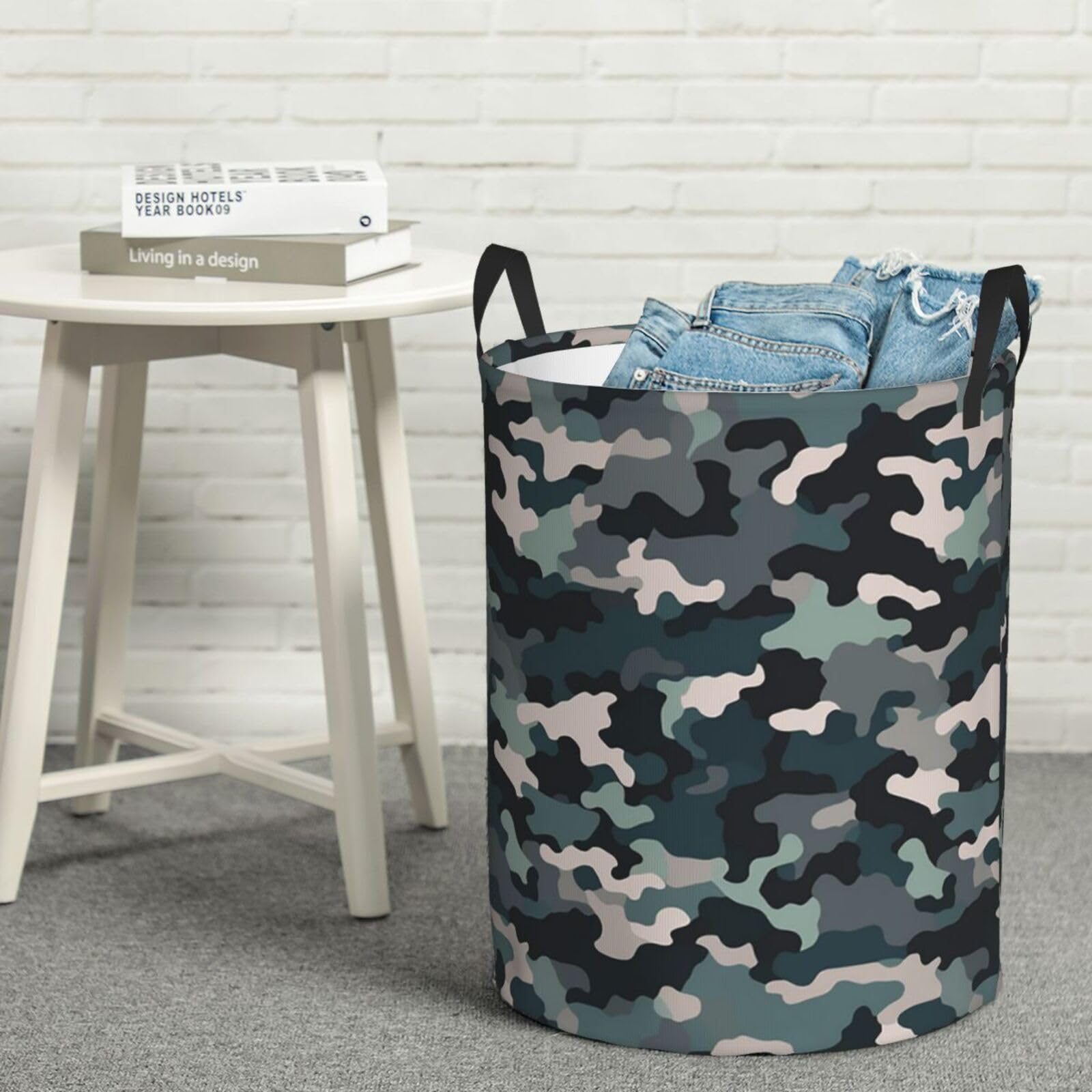 Panier linge imperméable camouflage abstrait sac pliable salon chambre