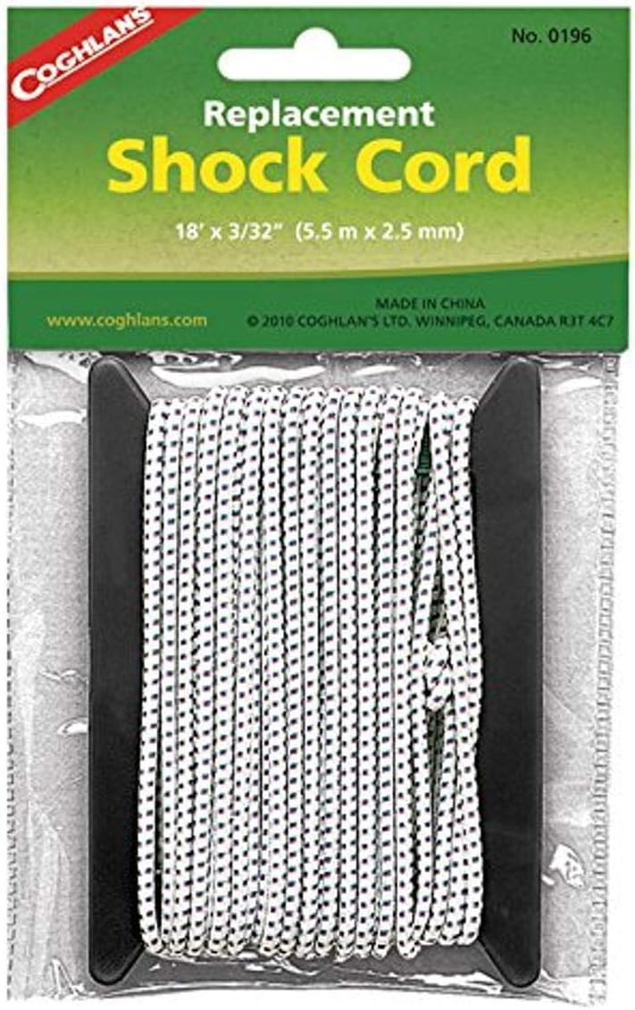 Coghlans Replacement Shock Cord for Tents - Coghlans 0196 18 ft. x 3/32 inch : Climbing Utility Cord : Sports & Outdoors