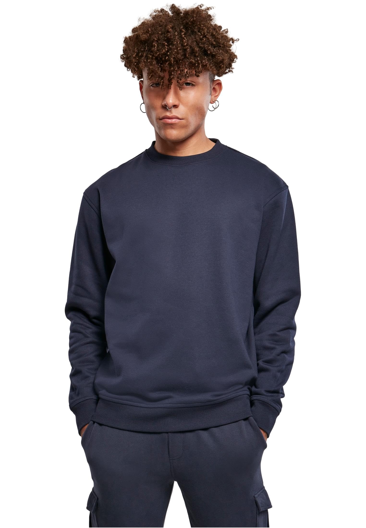 Urban Classics Men's Crewneck Sweatshirt, midnightnavy, XL