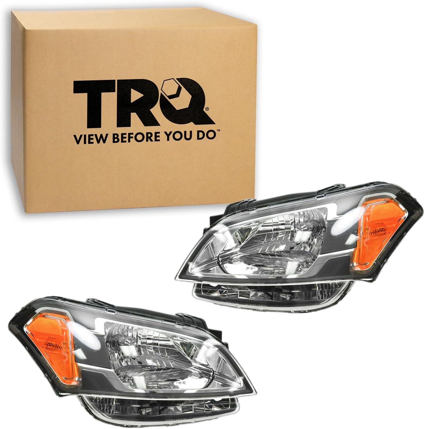 TRQ Headlight Assembly Set for 2010–2011 Kia Soul
