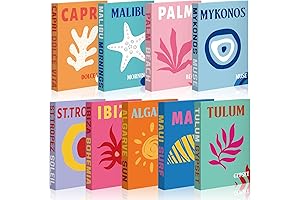 Preppy Bright Decor Books For Shelf (9 pcs)