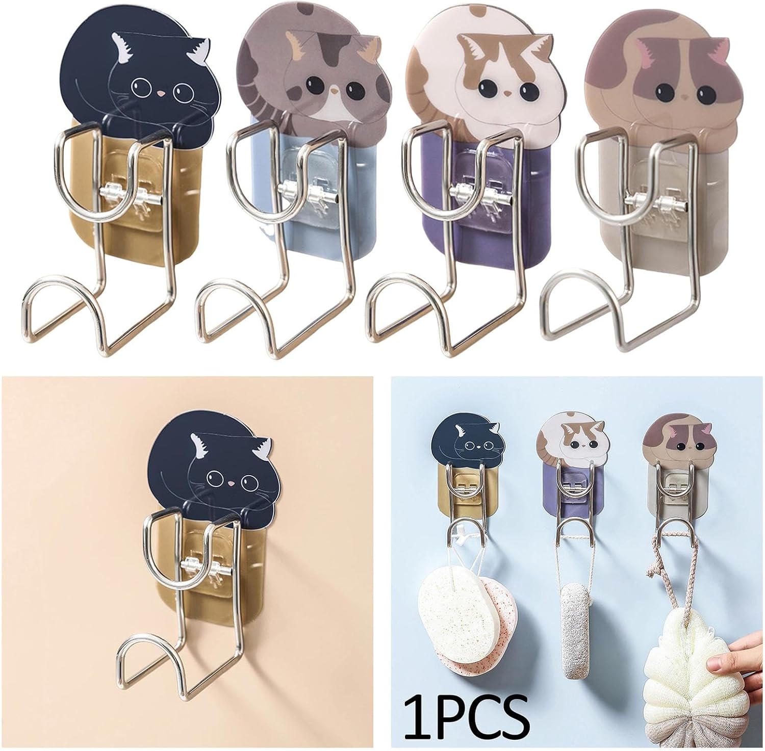 ATORSE™ Bathroom Shower Hooks Waterproof Robe Hook Holder for Entryway Bathroom Door Black|Home & Garden|Household Supplies & Cleaning|Home Organization|Hooks & Hangers