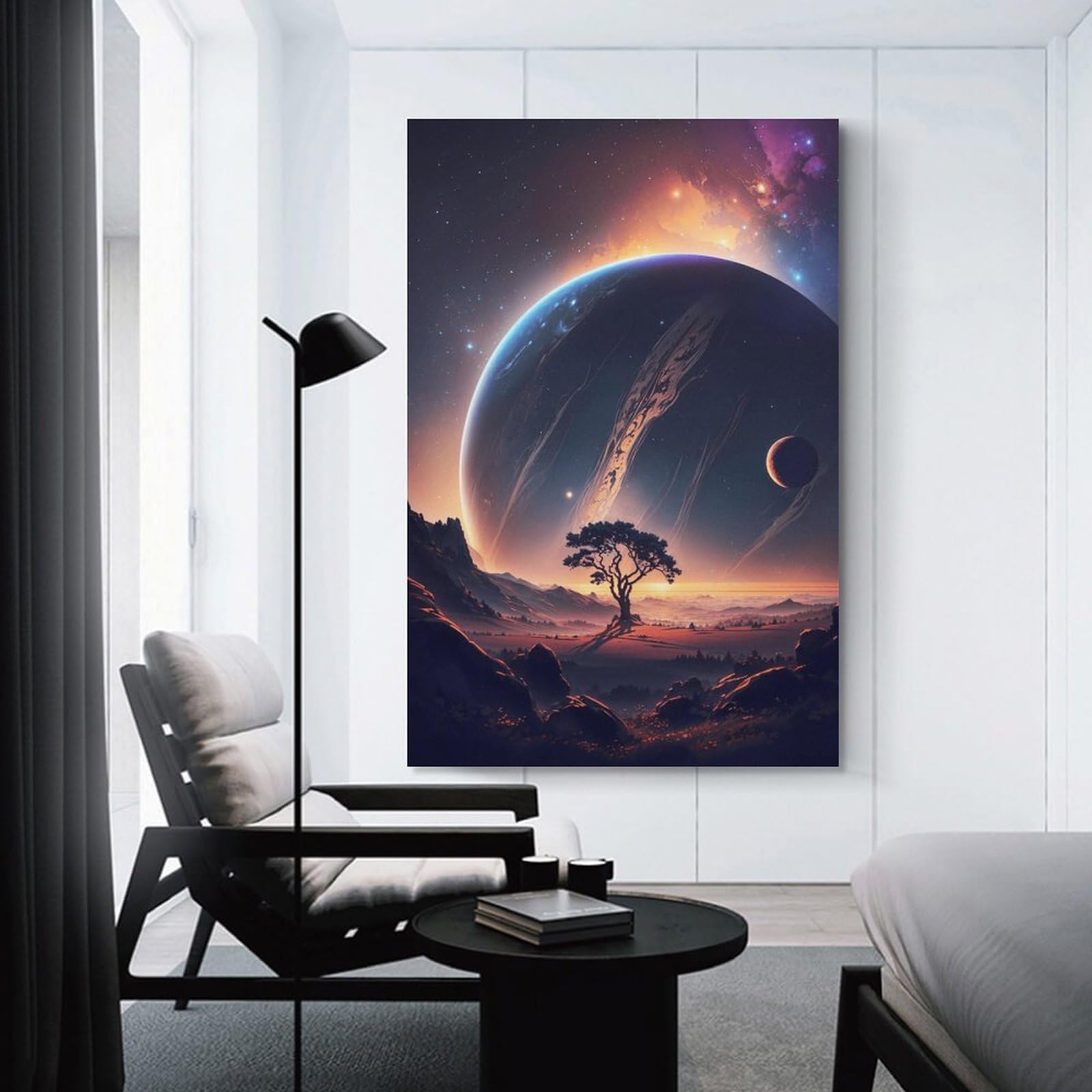 Junmoney Alien Planet Landscape Wall Picture Print 12x18inch(30x45cm), for Apartment Walls, Studios Or Work Areas, A Simple Refresh for Blank Walls