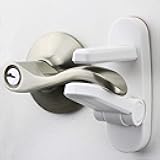 Door Lever Locks (4 Pack) - Prevents Toddlers from Opening Doors - Durable ABS with 3M Adhesive - Easy One-Hand Operation for Adults, No Tools Needed