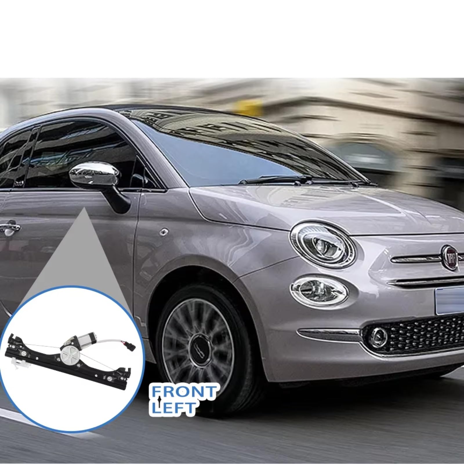 Compatibile Con Fiat 500 1.4L 2012-2019 Staffa Regolatore Alzacristallo Motore Anteriore Destro Sinistro Posteriore Laterale 2 Pin Con Motore 5206097 52060970 Meccanismo Alzacristalli