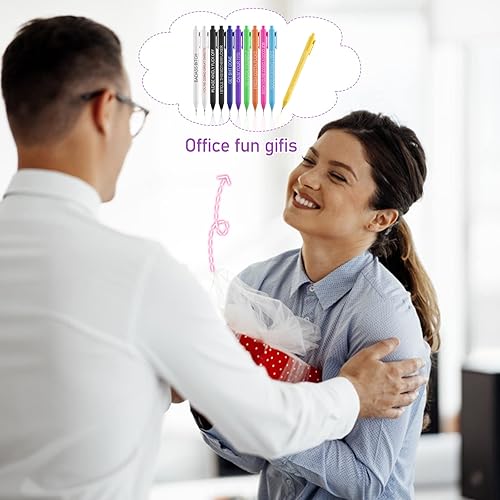 Miniatura 7 de cobee Bolígrafos divertidos, 11 bolígrafos de tinta de gel de 0.020 in, bolígrafos de tinta de gel retráctiles, divertidos bolígrafos positivos para