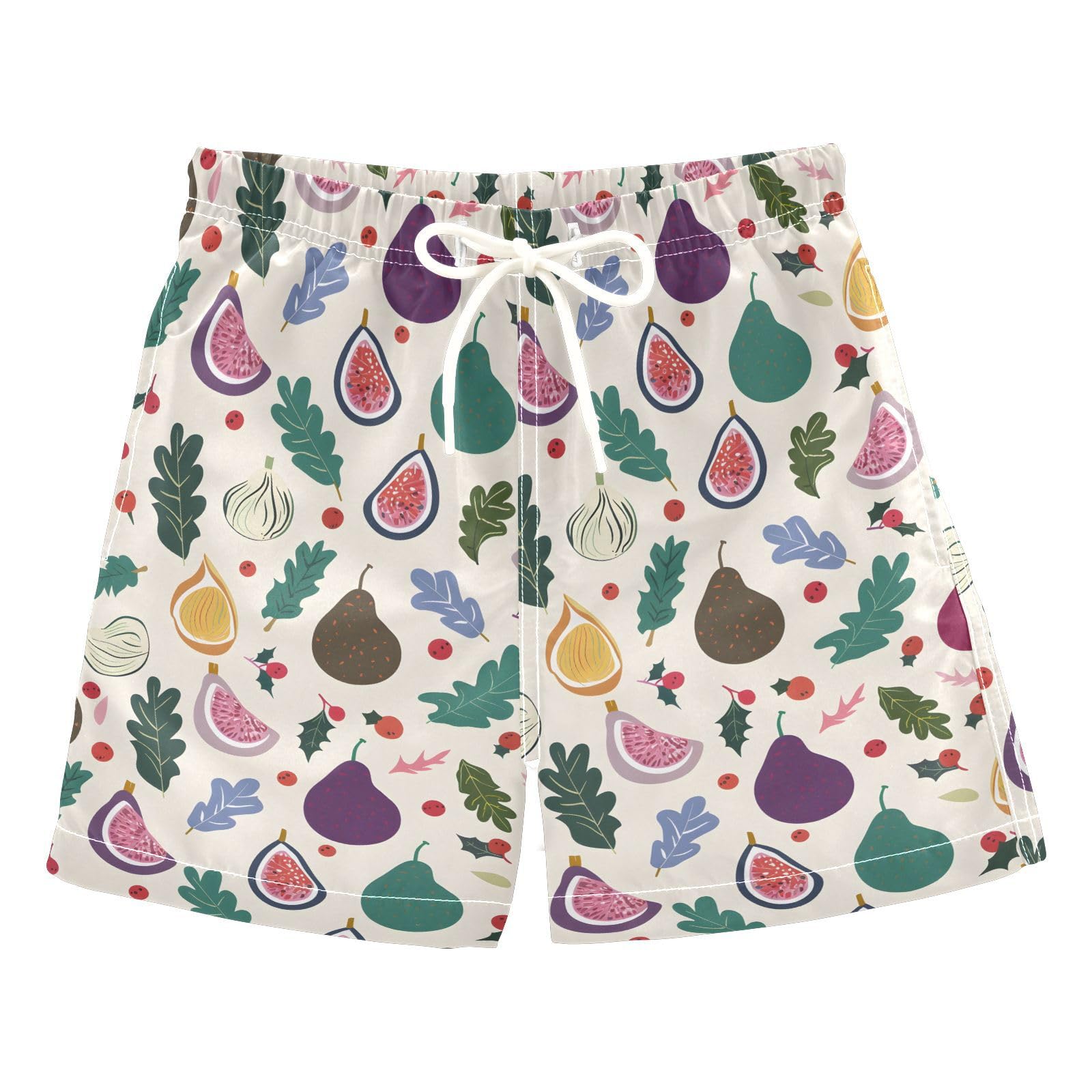 ALAZA Ice Hockey Player Vintage Boys Quick Dry Beach Board Shorts Kids Swim Trunks Bathing Suit Swimsuit 2T Multicolor