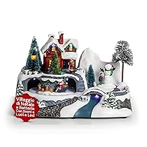 Avilia Villaggio di Natale con Musica e Luci: Atmosfera Magica per Le tue Feste Natalizie! Luci Scintillanti, Melodie Incantevoli e Atmosfera Natalizia Unica