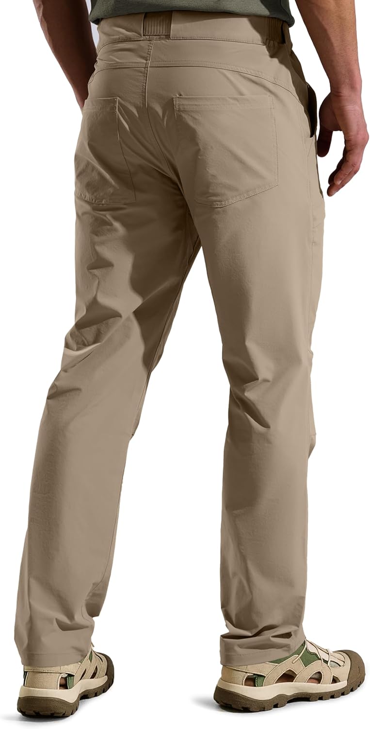 FREE SOLDIER Mens Hiking Pants Lightweight Work Cargo Stretch Nylon Waterproof Quick Dry Travel Fishing Outdoor Pants