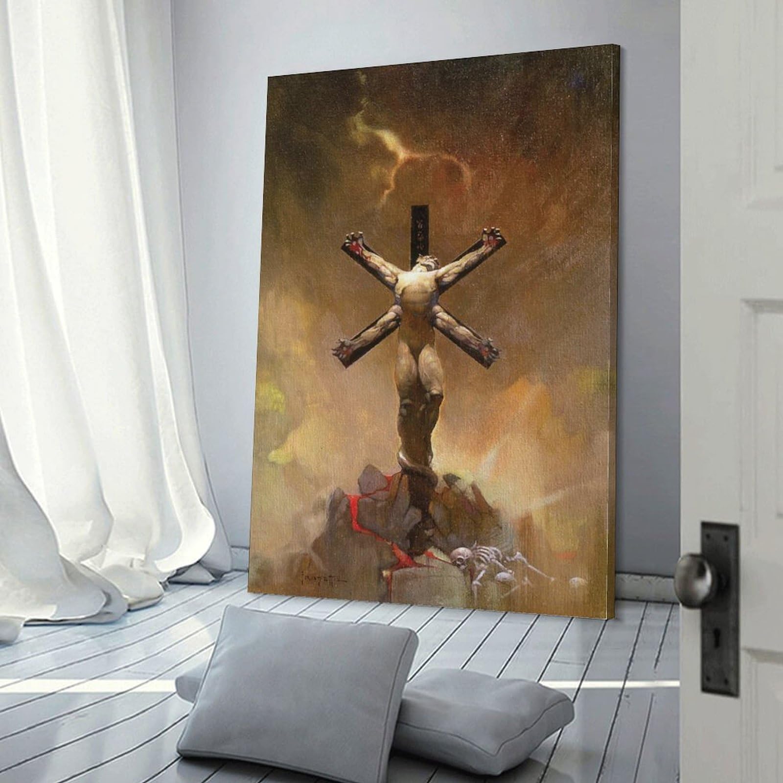 Amazon.com: Frank Frazetta Art Print Poster Alien Crucifixion Sci