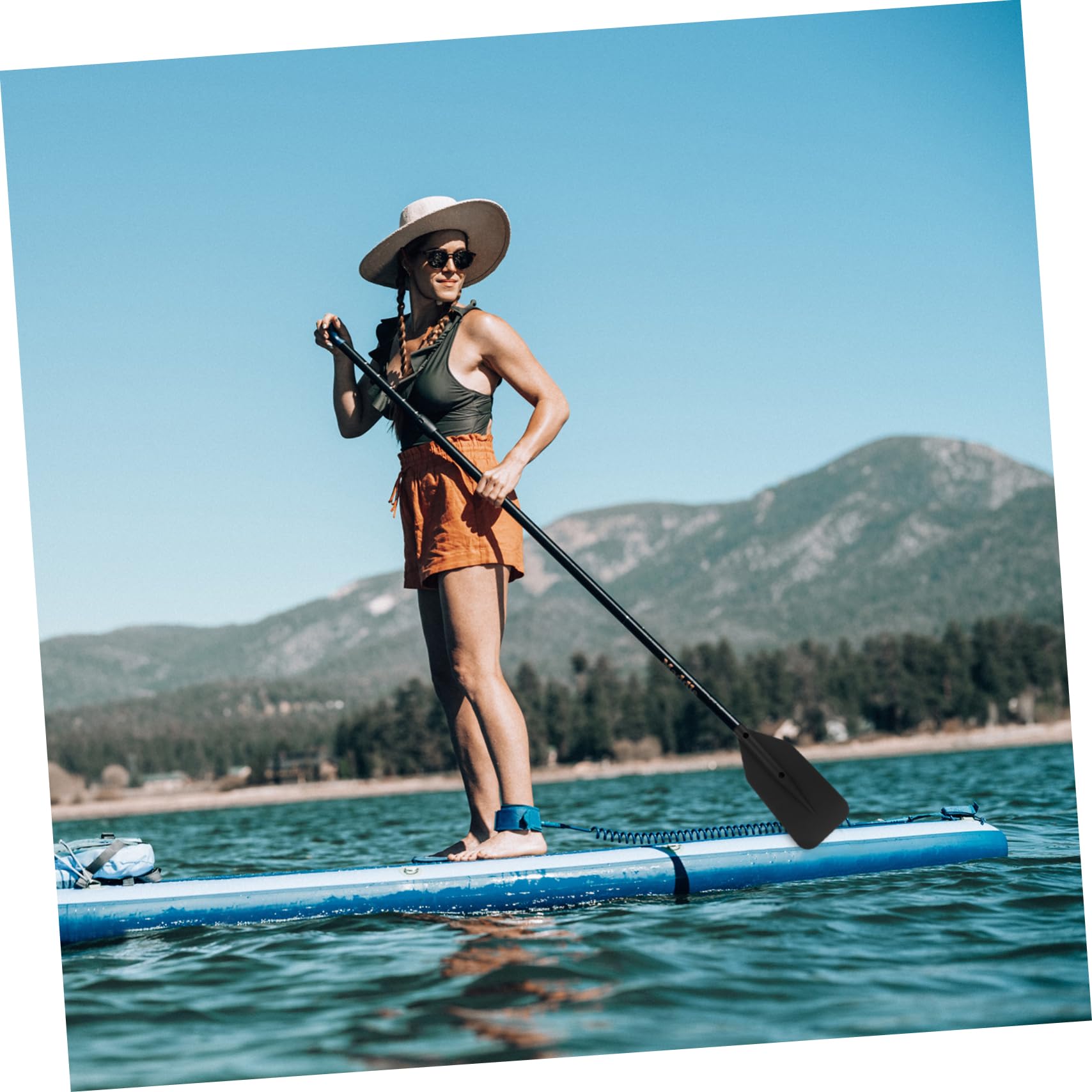 HANABASS 3-Piece Paddle Kit Replacement Oars for Inflatable Boat Kayak Rudder Kit Paddle Board Lightweight