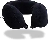 Travesseiro de pescoço para viagem Nasa Voyage Premium Ergonômico Preto Nap