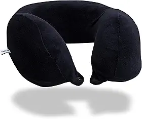 Travesseiro de pescoço para viagem Nasa Voyage Premium Ergonômico Preto Nap