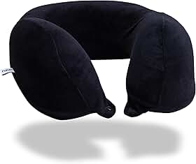 Travesseiro de pescoço para viagem Nasa Voyage Premium Ergonômico Preto Nap
