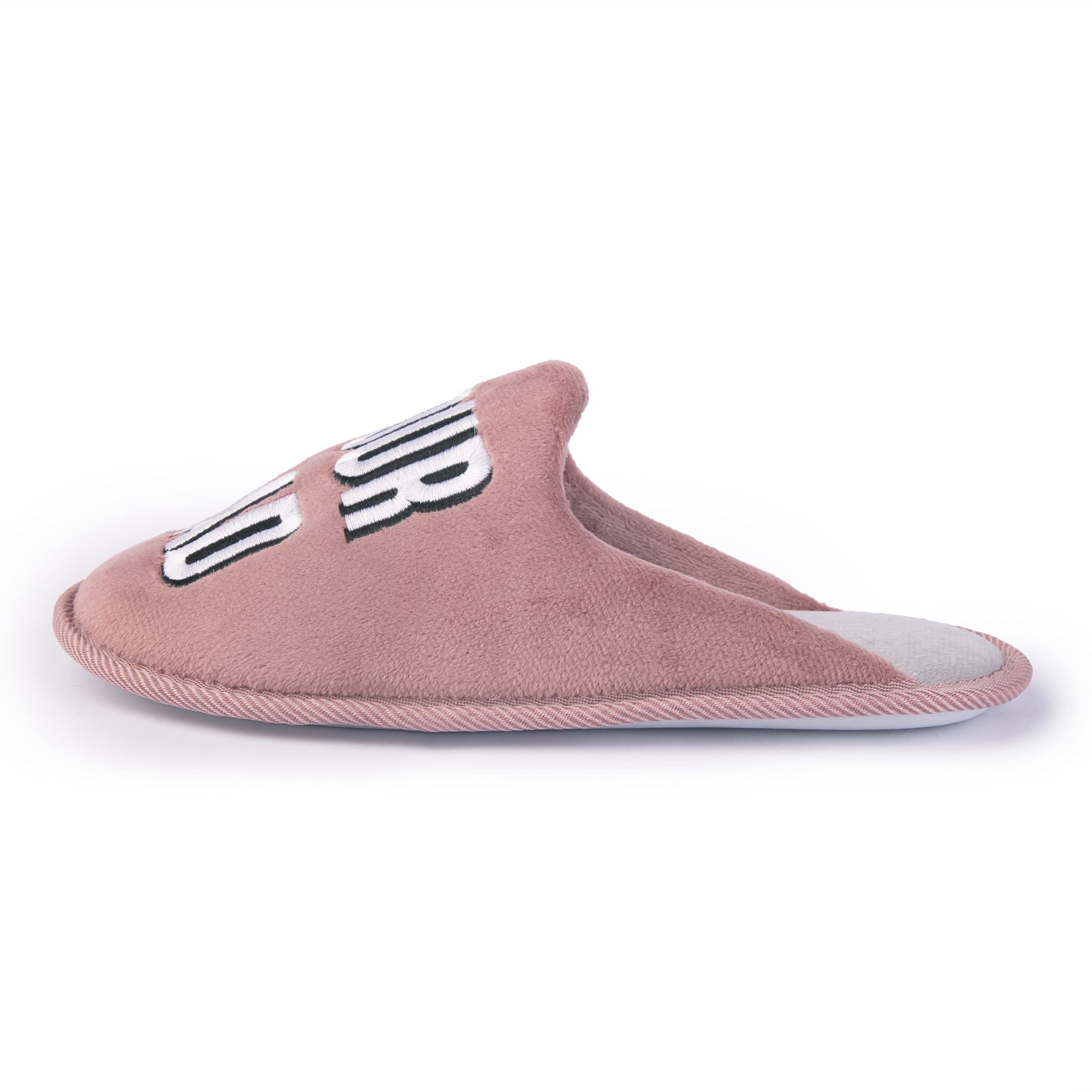 Handcraft Staycation NYC Ladies Funny Quote Scuff Slipper, Plush Non Slip House Slippers for Women, Comfy Soft Sole Bedroom Shoes