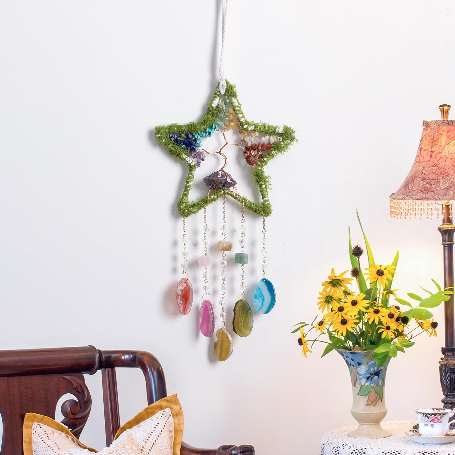 Rainbow Dream Catchers Crystal Dream Catcher for Adults