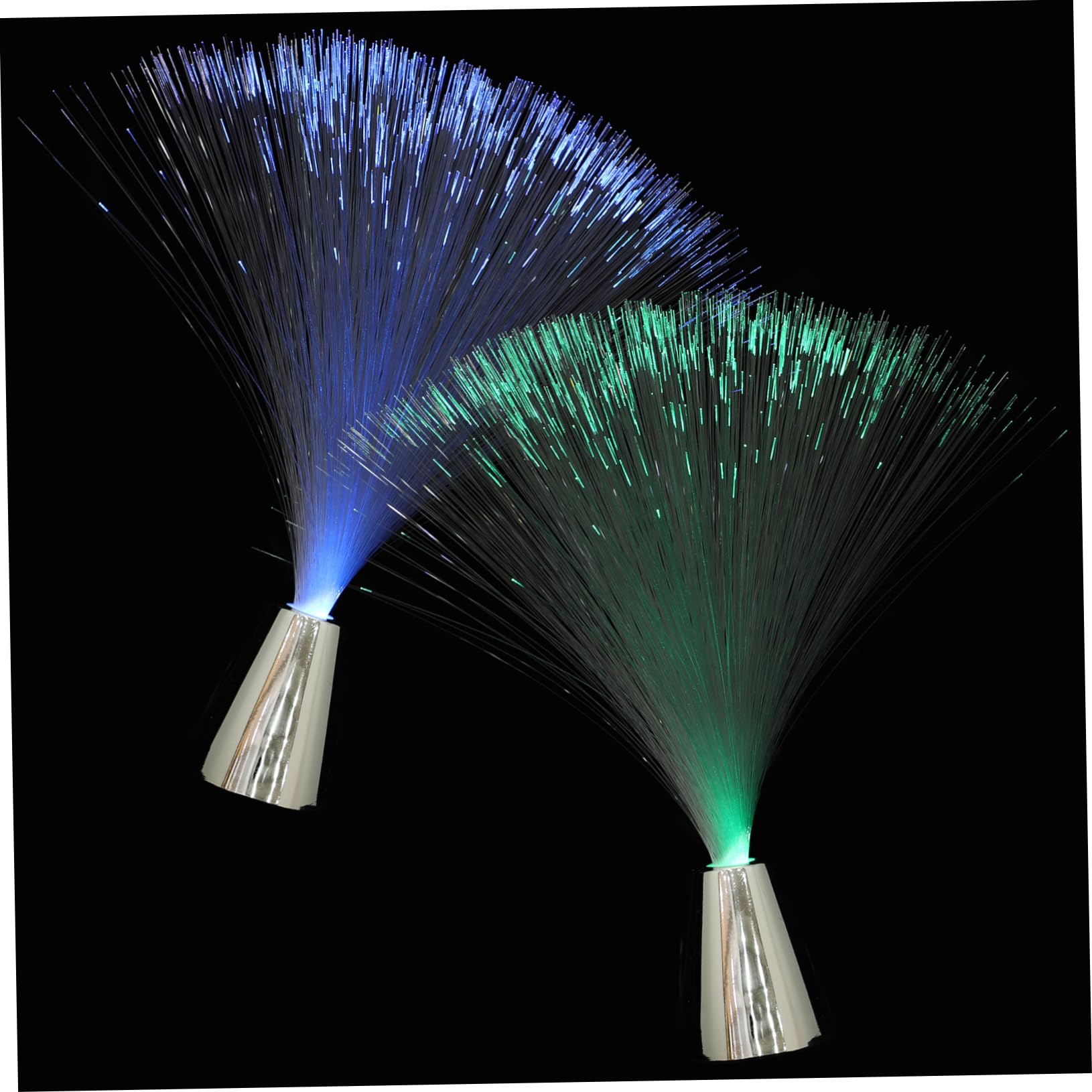 Veemoon Fiber Optic Lights 2 Pcs Changing Color Fiber Optic Lights for Party Wedding Home Decor Battery Operated