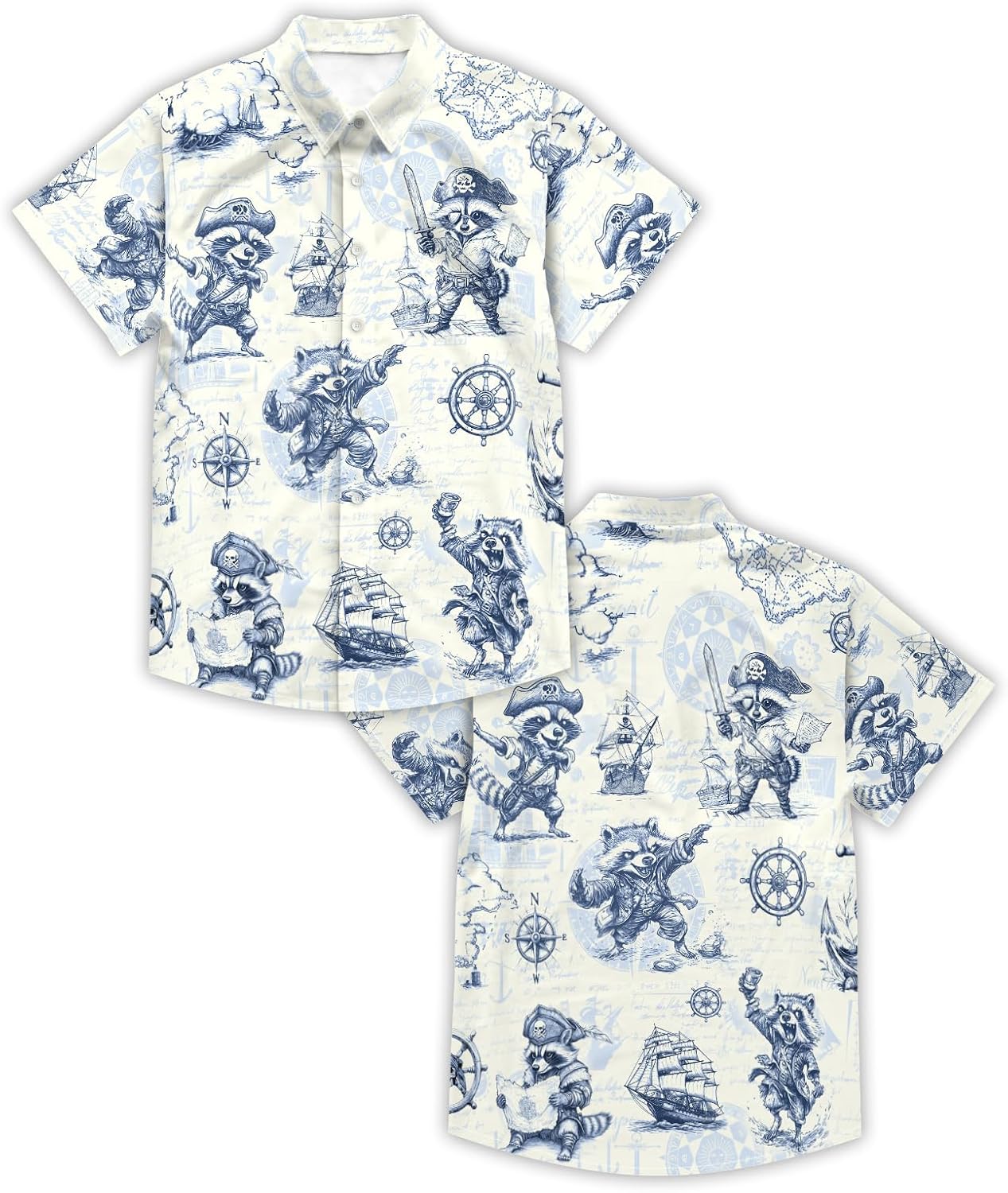 DFZ Funny Hawaiian Shirts for Men Summer Beach Short Sleeve Button Down Shirt Theme Party Shirt