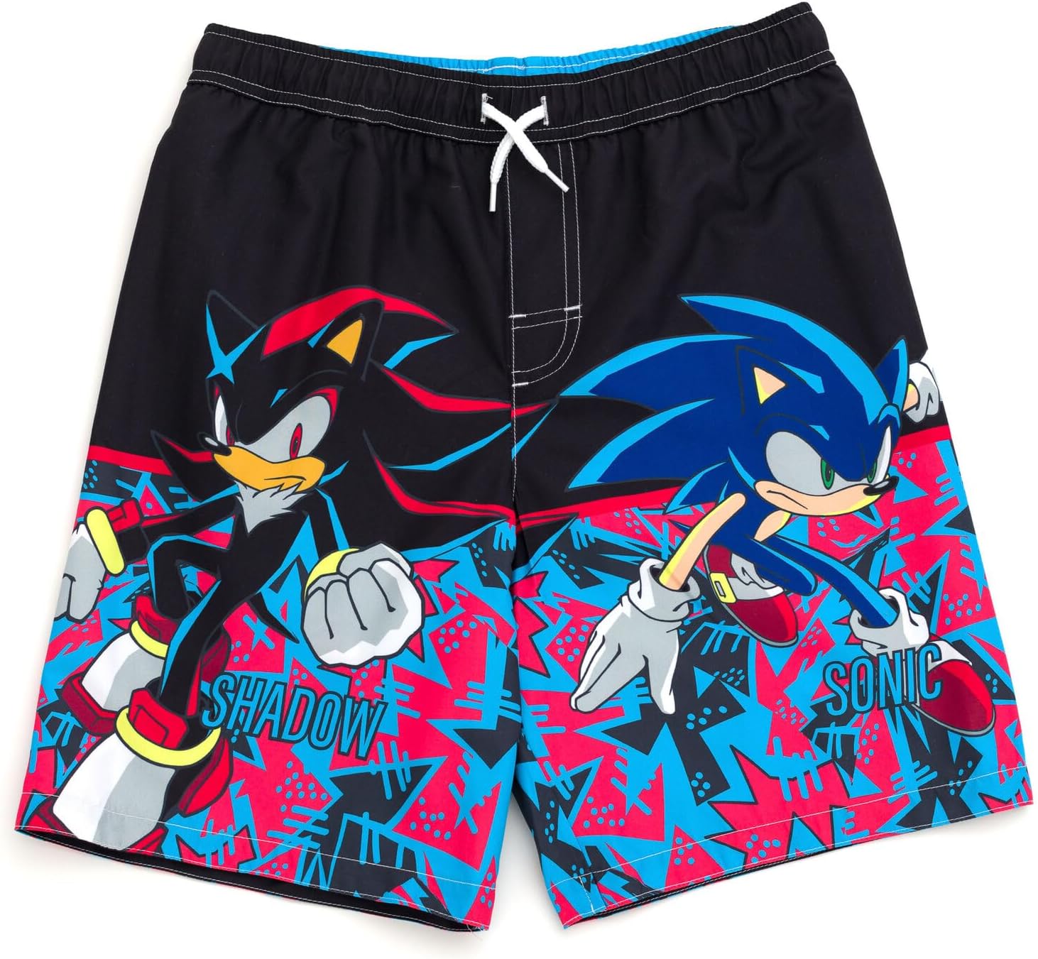SEGASonic The Hedgehog UPF 50+ Swim Trunks Toddler to Big Kid Sizes (4T - 14-16)
