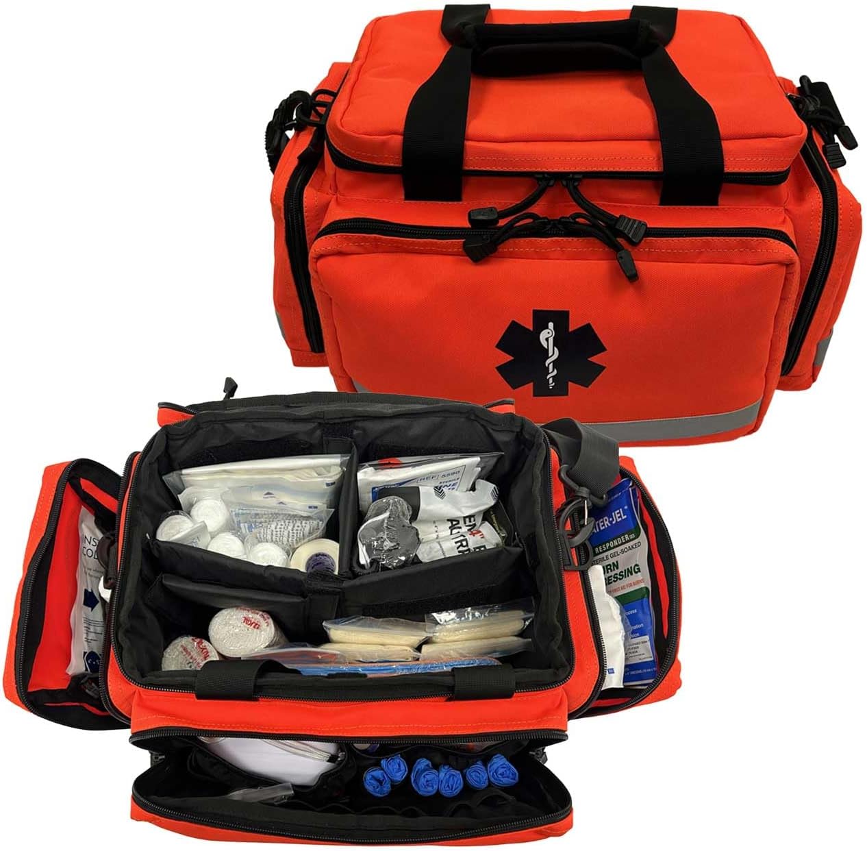 Rescue Essentials First Responder Vehicle Kit - EMS, EMT, Paramedic Emergency First Aid Bag