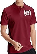Xiovio Customize® Custom Men's Polo Shirts Golf Jersey Tees | Front·Back Print, Embroidery Personalized with Text & Logo