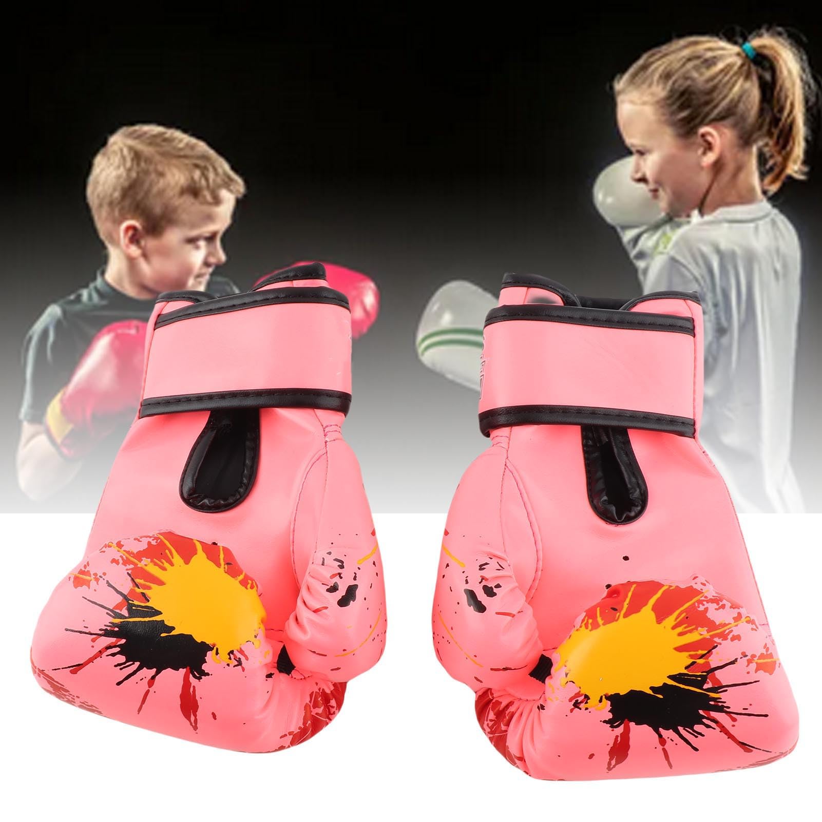 Gants de Boxe pour Enfants et Bébés - et Entraînement pour Garçons et Filles - Kids Fight Mitts (Rose)