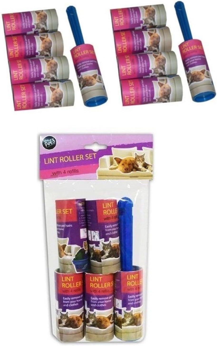 10 Pack Lint Rollers Dog Cat Pet Hair Remover For Clothes Furniture