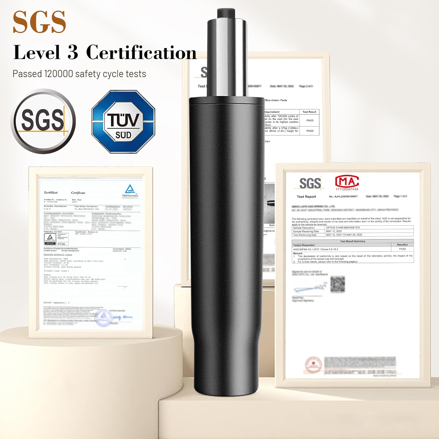 A cat resting comfortably on the chair, demonstrating its pet-friendly features.