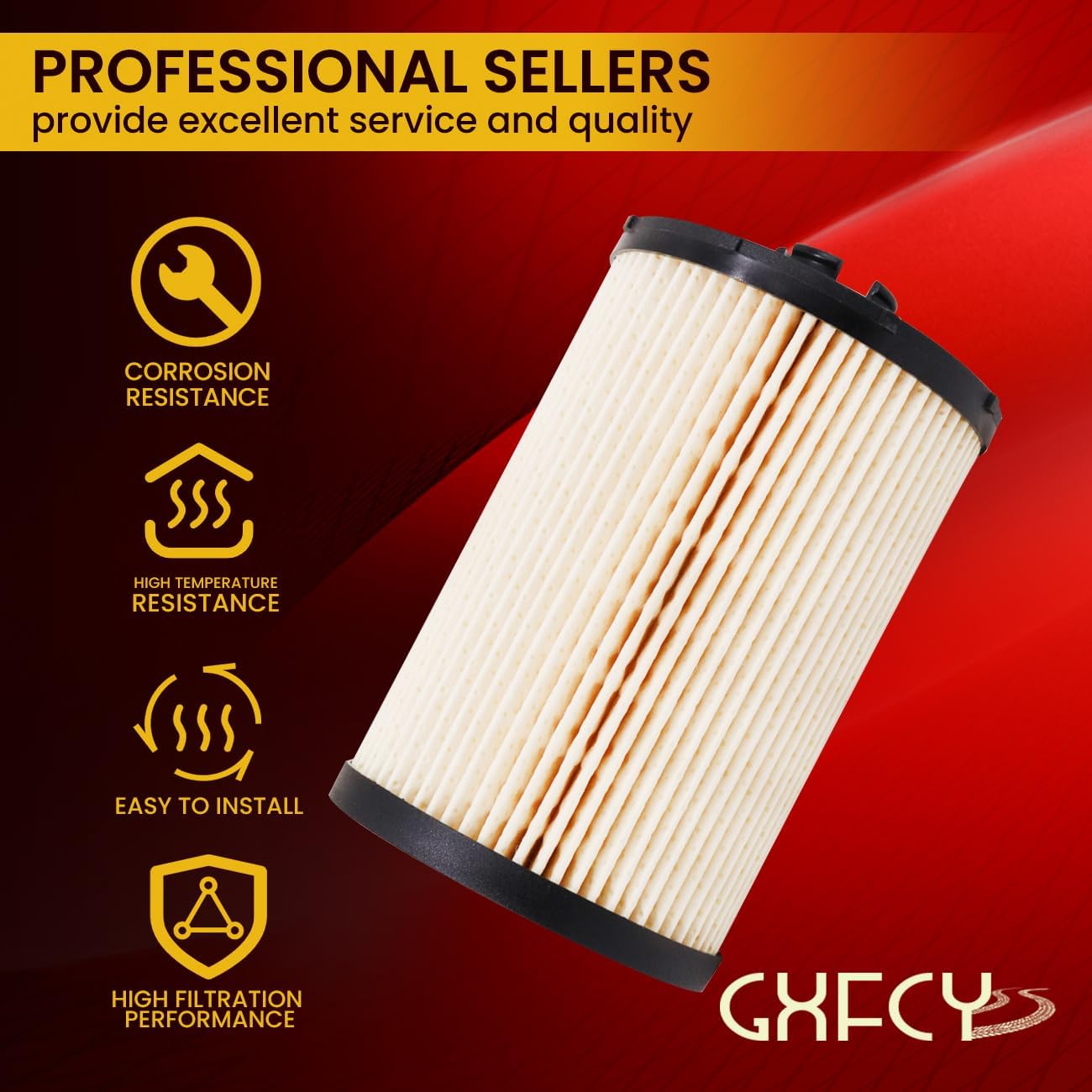 P550824 Fuel Filter Compatible with HC Trucks DT466E Fleetguard Maxx Force Engines Replace for FS19947 WF10149 1878042C91 1878042C92 1878042C93 KX392D PF7978 600149 33994 PFF5548 FS550824(Pack of 4)