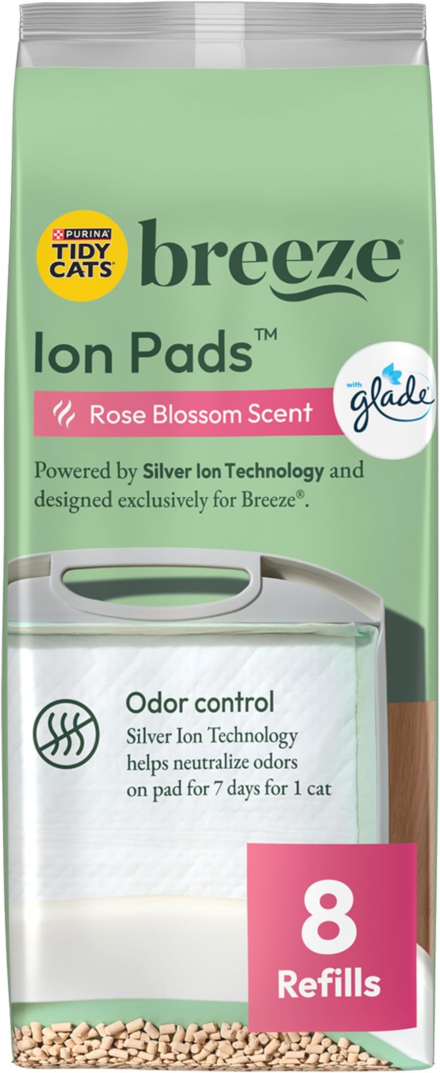 Purina Tidy Cats Breeze with Glade Garden Grove Scent Cat Litter Pads Refill Pack - 8 ct. Pouch